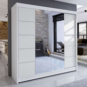 Tia V 180cm Sliding Door Wardrobe White 
