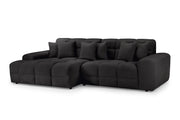 Tokyo Sofa Black Left Hand Facing Corner - 298 x 147 CM 