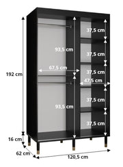 Tromso I Sliding Door Wardrobe 120cm 