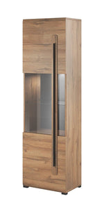 Tulsa 05 Display Cabinet 60cm [Oak] -White Background