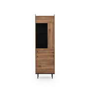 Vasina 09 Tall Display Cabinet 60cm [Oak] - Front Angle