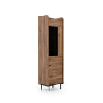 Vasina 09 Tall Display Cabinet 60cm [Oak] - White Background