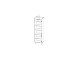 Vasina 09 Tall Display Cabinet 60cm [Oak] - Product Dimensions