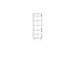 Vasina 09 Tall Display Cabinet 60cm [Oak] - Product Dimensions 2