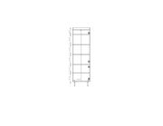Vasina 09 Tall Display Cabinet 60cm [Oak] - Product Dimensions 2