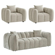 Venice Beige Fabric 3+1+1 Seater Sofa Set