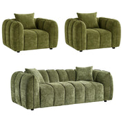 Venice Green Fabric 3+1+1 Seater Sofa Set