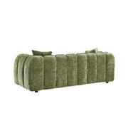 Venice Green Fabric 3 Seater Sofa