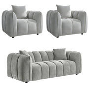 Venice Grey Fabric 3+1+1 Seater Sofa Set