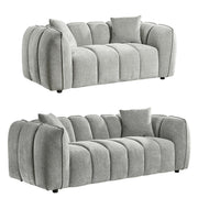 Venice Grey Fabric 3+2 Seater Sofa Set