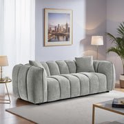 Venice Grey Fabric 3 Seater Sofa