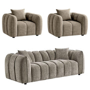 Venice Mocha Fabric 3+1+1 Seater Sofa Set