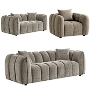 Venice Mocha Fabric 3+2+1 Seater Sofa Set