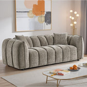 Venice Mocha Fabric 3 Seater Sofa
