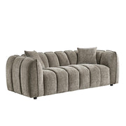 Venice Mocha Fabric 3 Seater Sofa