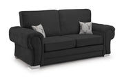 Verona Fullback Sofa - Black 3 Seater - 193 CM 
