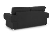 Verona Fullback Sofa - Black 3 Seater - 193 CM 