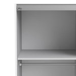 Verona Sliding Wardrobe 120cm in White with White Doors with 2 Shelves 