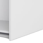 Verona Sliding Wardrobe 180cm in White with White Doors with 5 Shelves 