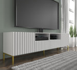 Wave TV Cabinet 200cm [White] - Lifestyle Image  2