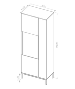 Querty 07 Tall Display Cabinet 70cm