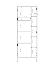 Querty 07 Tall Display Cabinet 70cm