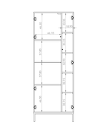 Querty 07 Tall Display Cabinet 70cm
