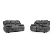 Colorado Electric Recliner Sofa | Grey Leather 3+2 Set | 192 x 168 CM