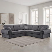 Wilcot Grey Fabric Corner Sofa