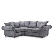 Windsor Grey Fabric Fullback Corner Sofa - LHF