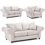 Windsor Stone Fabric 3+2+1 Fullback Sofa Set