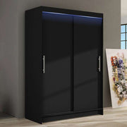 Wye I 120cm Sliding Door Wardrobe Black 