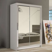 Wye VII 120cm Sliding Door Wardrobe White 