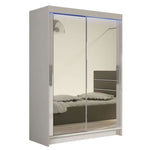 Wye VII 120cm Sliding Door Wardrobe White 