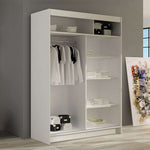 Wye VII 120cm Sliding Door Wardrobe White 