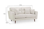 Zenith Sofa Beige 2 Seater - 172 CM 