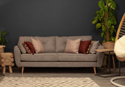 Zinc Sofa - Grey 3 Seater - 196 CM 