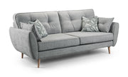 Zinc Sofa - Grey 3 Seater - 196 CM 
