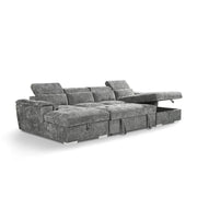 Alaya Sofabed | Grey U Shape Corner | 326 x 166 x 166 CM