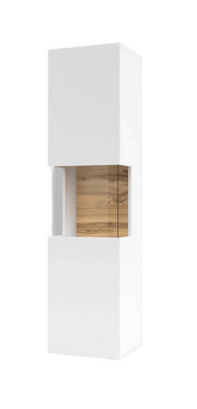 Ava 05 Tall Display Cabinet 36cm [White] - Front Image 3