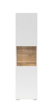 Ava 05 Tall Display Cabinet 36cm [White] - Front Image 2