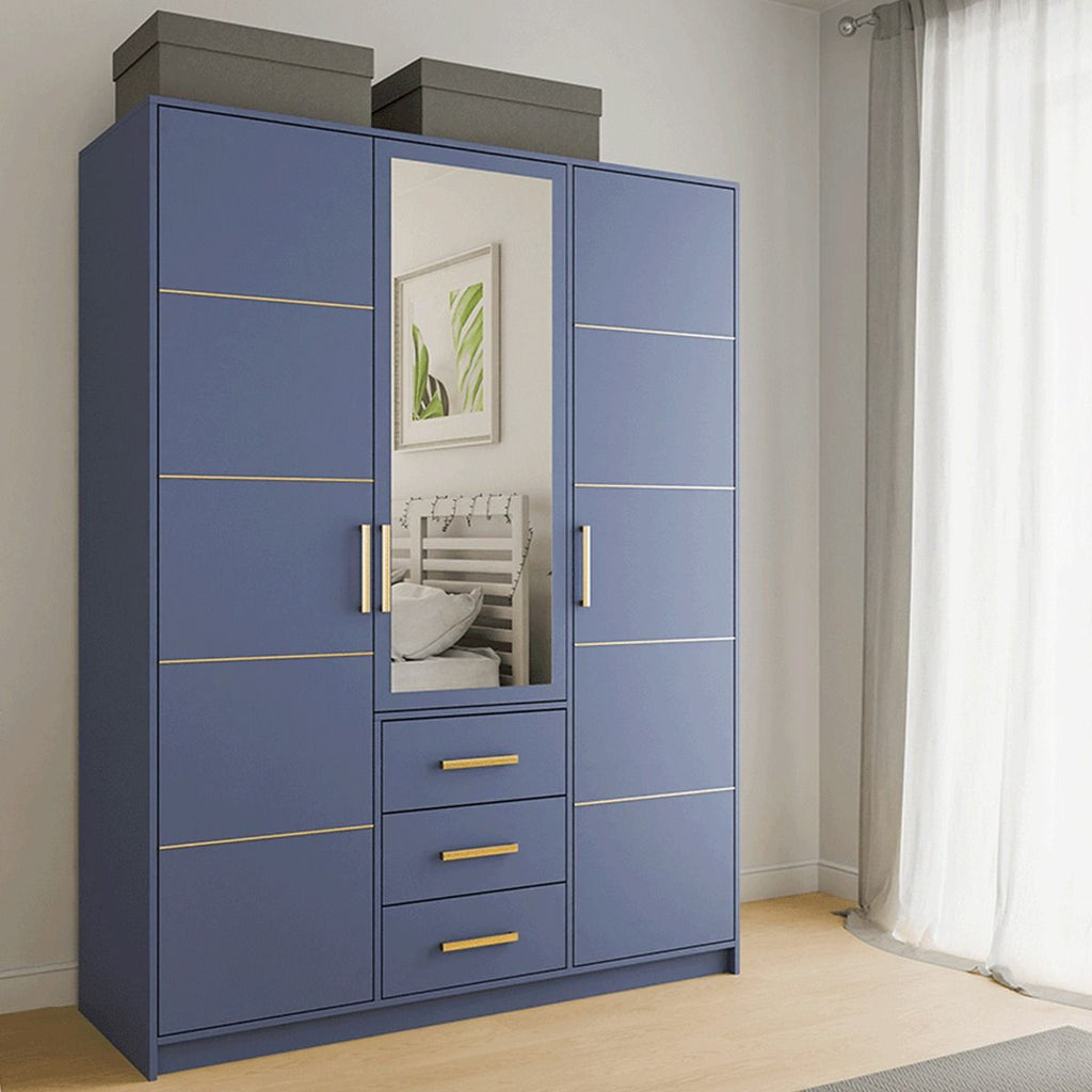 Bali | 147cm Hinged Door Wardrobe | Blue