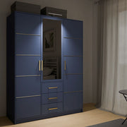 Bali | 147cm Hinged Door Wardrobe | Blue