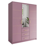 Bali | 147cm Hinged Door Wardrobe | Pink