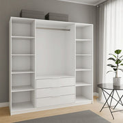 Bali | 196 cm Hinged Door Wardrobe | Pink