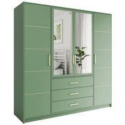 Bali | 196 cm Hinged Door Wardrobe | Green