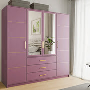 Bali | 196 cm Hinged Door Wardrobe | Pink