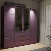 Bali | 196 cm Hinged Door Wardrobe | Pink
