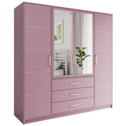 Bali | 196 cm Hinged Door Wardrobe | Pink