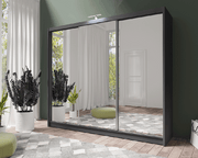 Piper LUX 250cm Sliding Door Wardrobe Graphite 